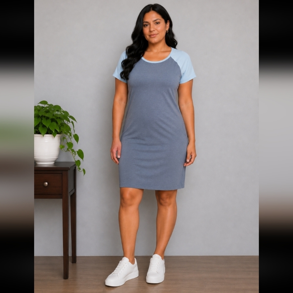 LLR Julia  Heathered Blue Grey Dress Small